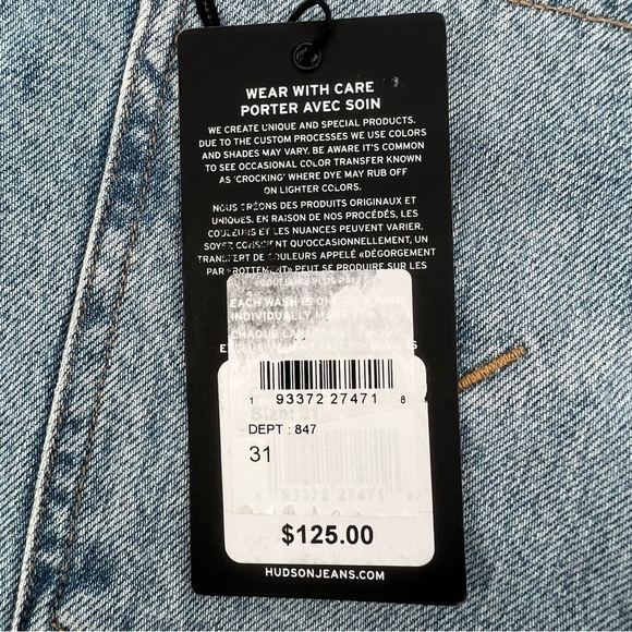 NWT Hudson Jeans Lori High Rise Button Fly Cut Off Denim Shorts Size 31 Women's - Picture 8 of 10